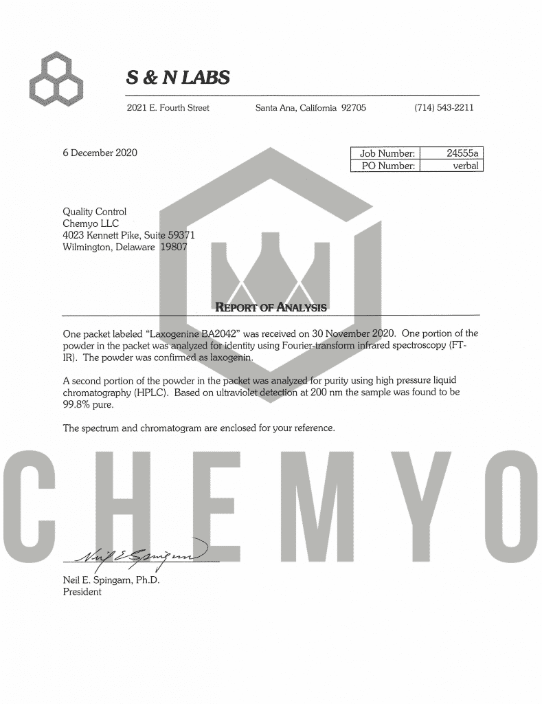 BA2042 LAXOGENINE COA