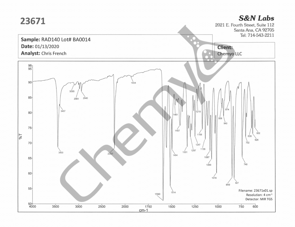 BA0014 RAD140 FTIR