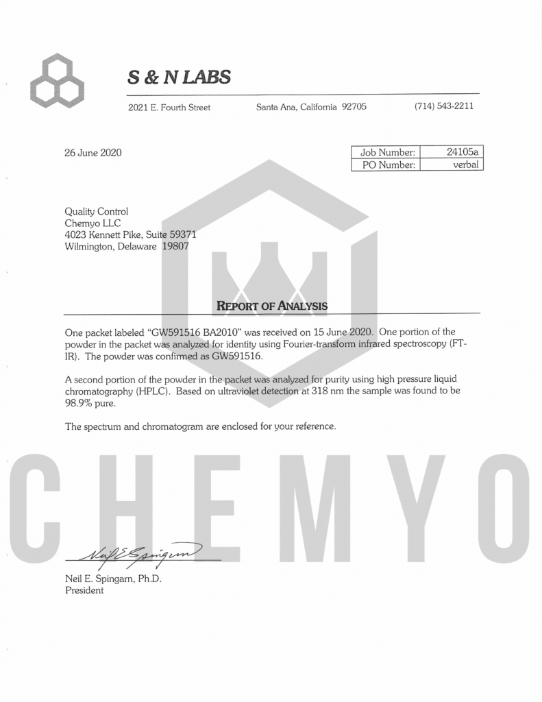 BA2010 GW501516 COA