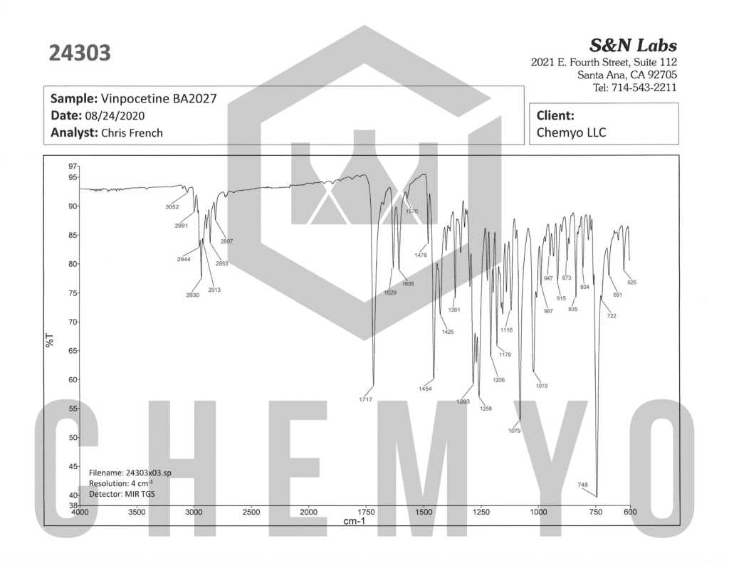 BA2027 VINPOCETINE FTIR